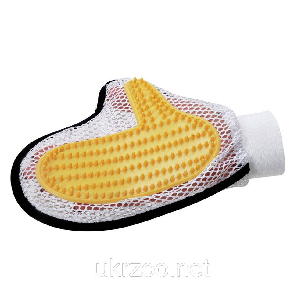 Рукавичка з TPR та сітки для вичісування та масажу домашніх тварин, 1шт. (ціна за 1 шт.), фото 1