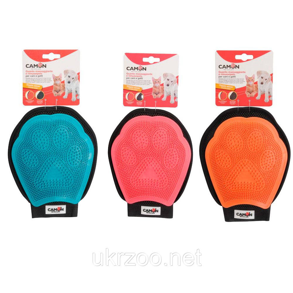 Рукавичка для масажу та видалення шерсті з (TPR) у формі долоні для собак та котів, в чотирьох кольорах 1шт.,, фото 1