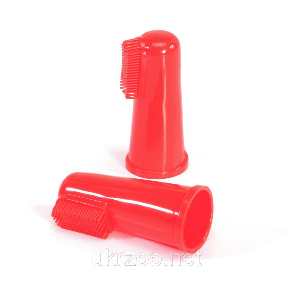 Зубна щітка (на палець), 2 щітки в наборі, 6шт/кор. (ціна за шт.), фото 1