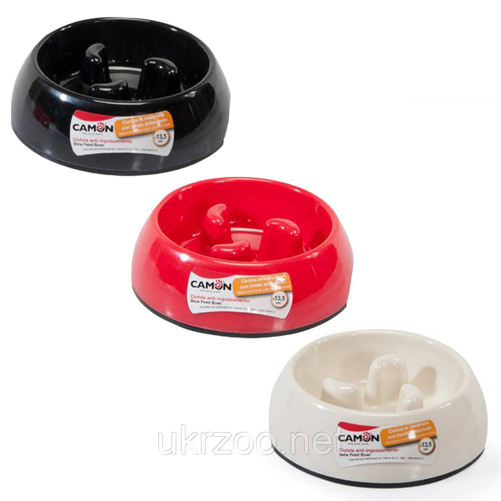 Миска меламінова для повільного годування, в трьох кольорах, ø13,5см, 6шт/уп.(ціна за шт.), фото 1