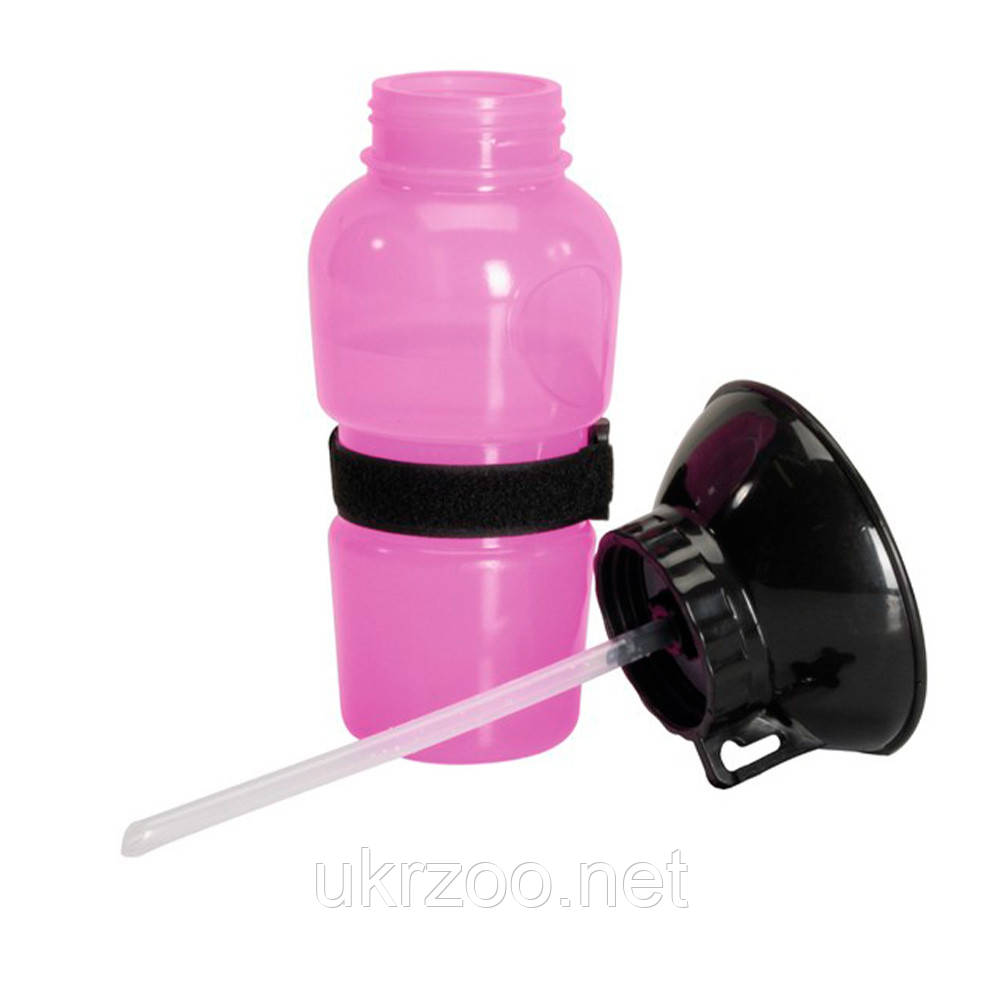 Портативна пляшка для води для собак, блакитна,рожева, 0,5л, 6шт/уп.(ціна за шт.), фото 1