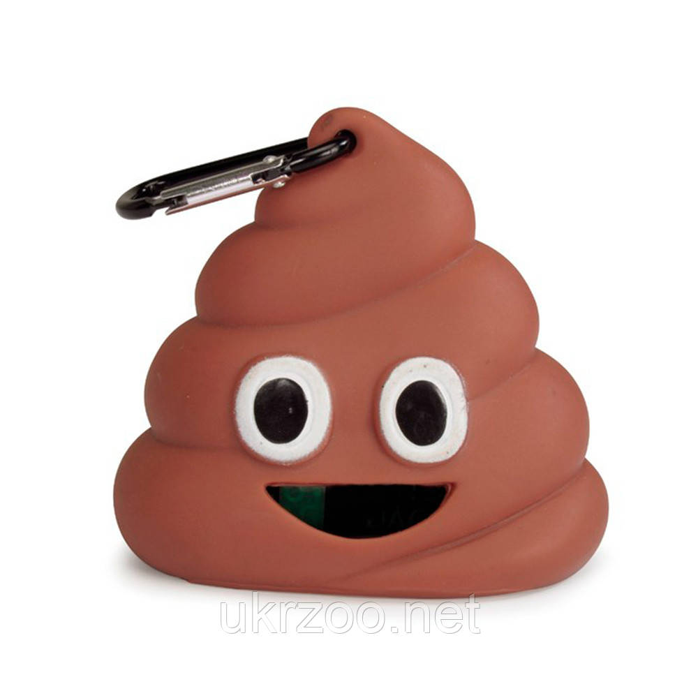 Брелок-диспенсер з пакетами для собачих фекалій, з TPR , 8,5см, для 2рул.*15пак, 8шт/уп, (ціна за 1шт.), фото 1