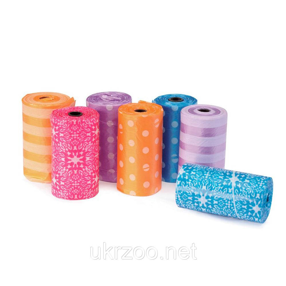 Дісплей пакетів для собачих фекалій, 6 см, 75штx20пак, різнокольорові,(ціна за 1дісплей.), фото 1