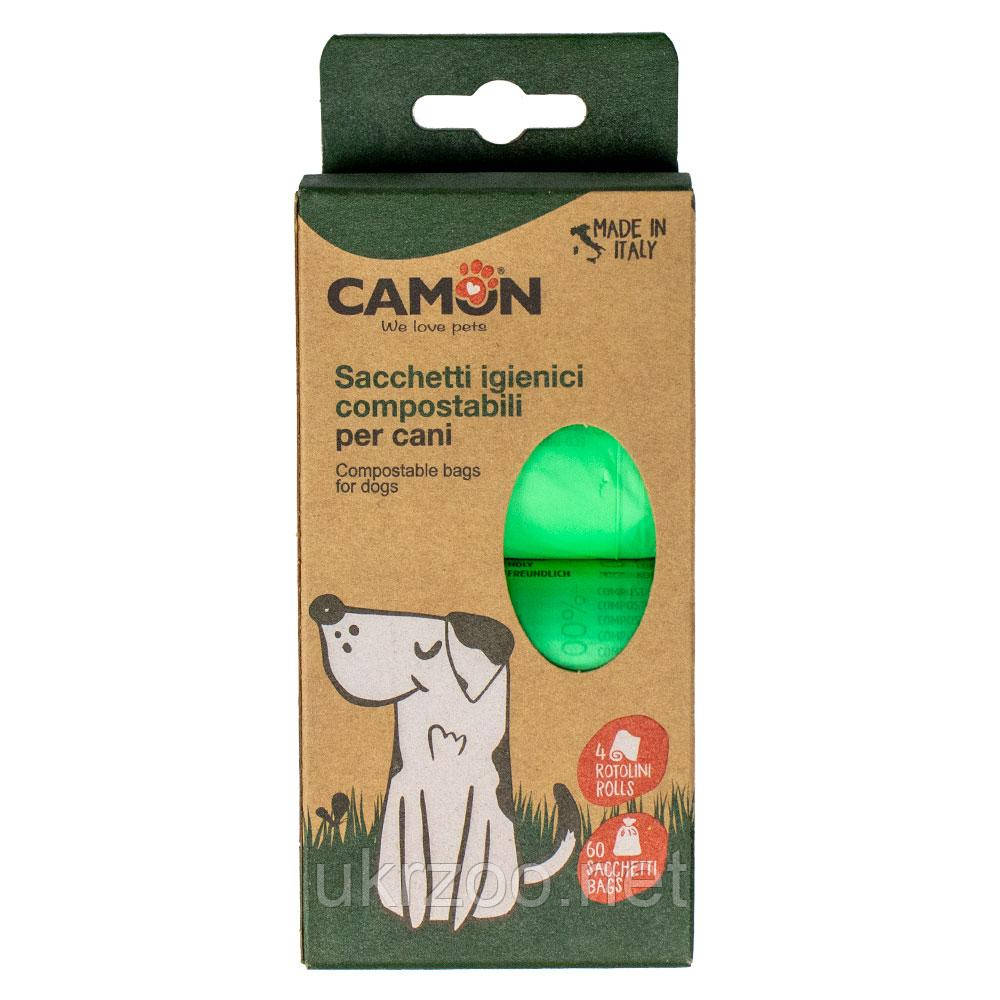 Пакети для собачих фекалій, 4штx15пак, біорозкладні, 12шт/уп, (ціна за 1шт.), фото 1
