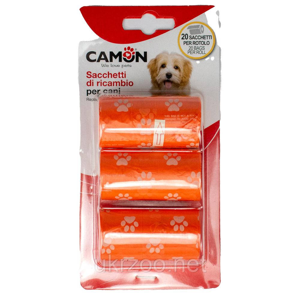 Пакети для собачих фекалій, 6 см, 3штx20пак, зелені, 10шт/уп, (ціна за 1шт.), фото 1