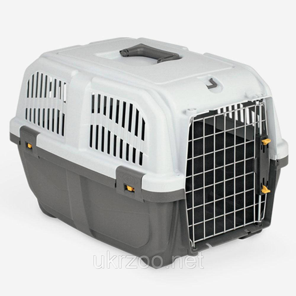 Переноска для котів, собак, тварин до 18 кг SKUDO 3 IATA GREY, 60×40×39 см, фото 1