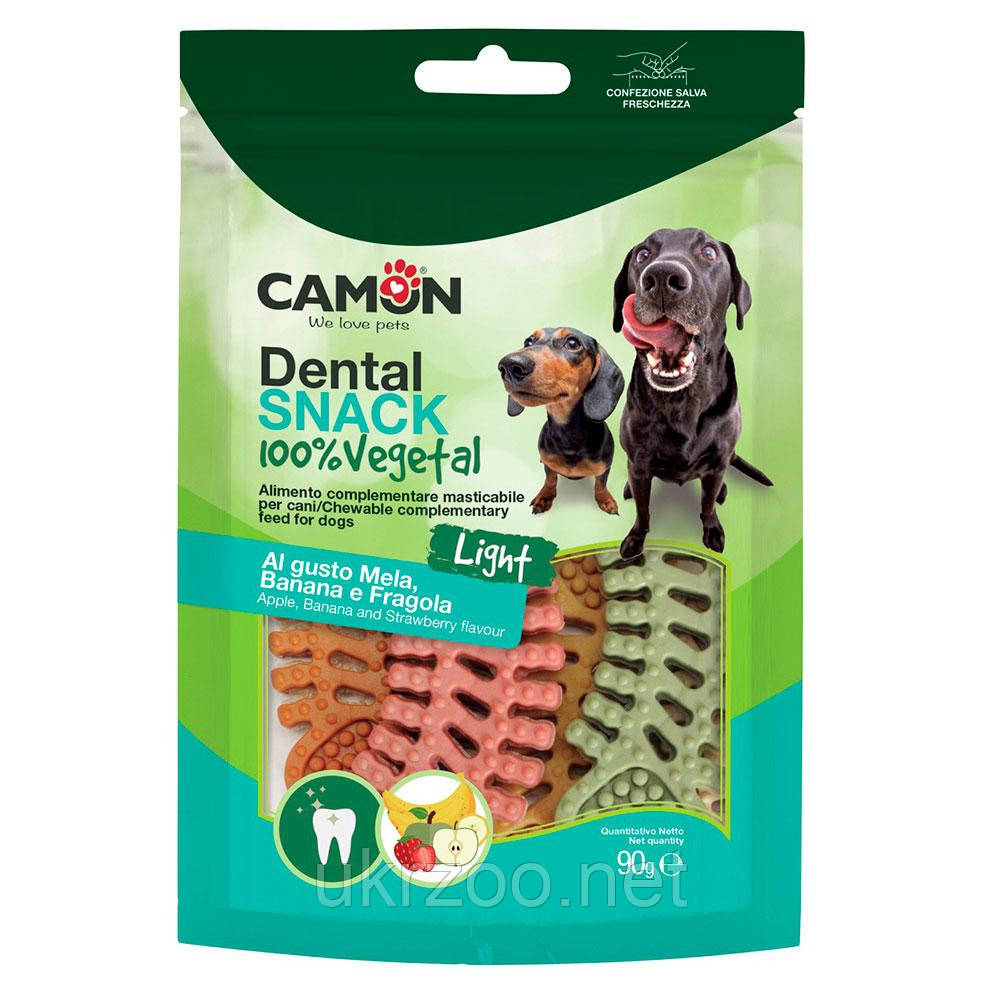 Ласощі Dental Snak Mix рибний скелет з солодкої картоплі зі смаком банана,полуниці, яблука. 90 г,8 см,14, фото 1