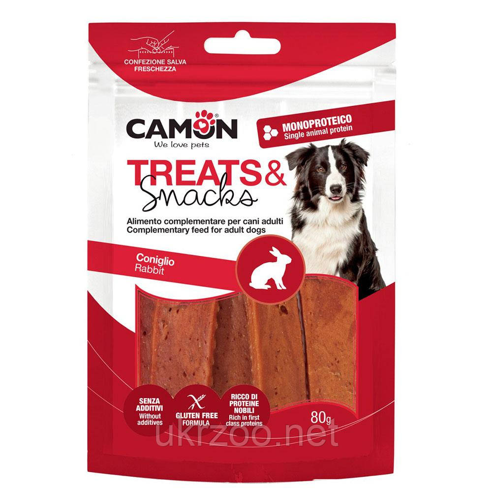 Ласощі м'ясні в'ялене кроляче м'ясо, 80 гр, 12,5 см, (флоупак) 14 упак./короб. (ціна за упак), фото 1