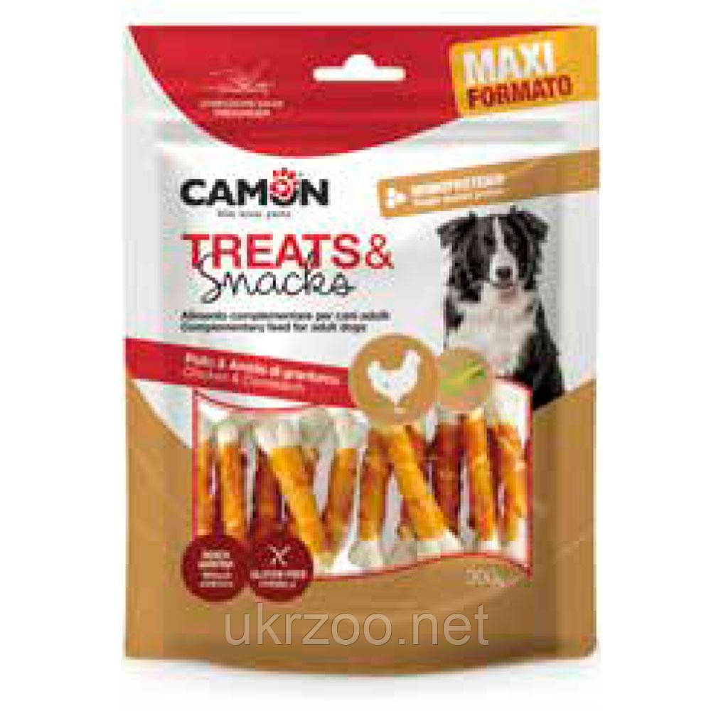 Ласощі м'ясні кісточки з кукурудзяного крохмалю з куркою, 300 гр, 8 см, (флоупак) 6 упак./короб. (ціна за, фото 1