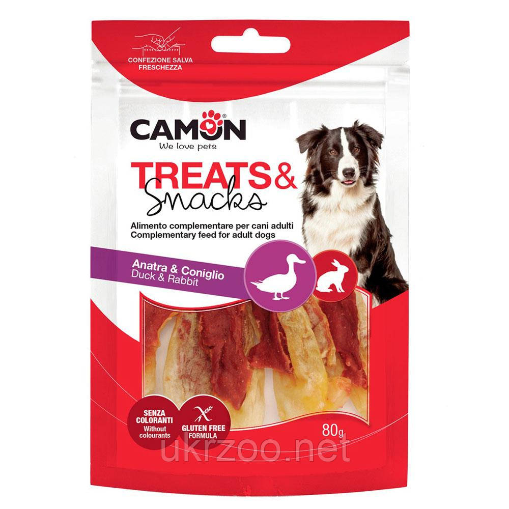 Ласощі м'ясні кролячі вушки з качкою, 80 гр, 9 см, (флоупак) 14 упак./короб. (ціна за упак), фото 1