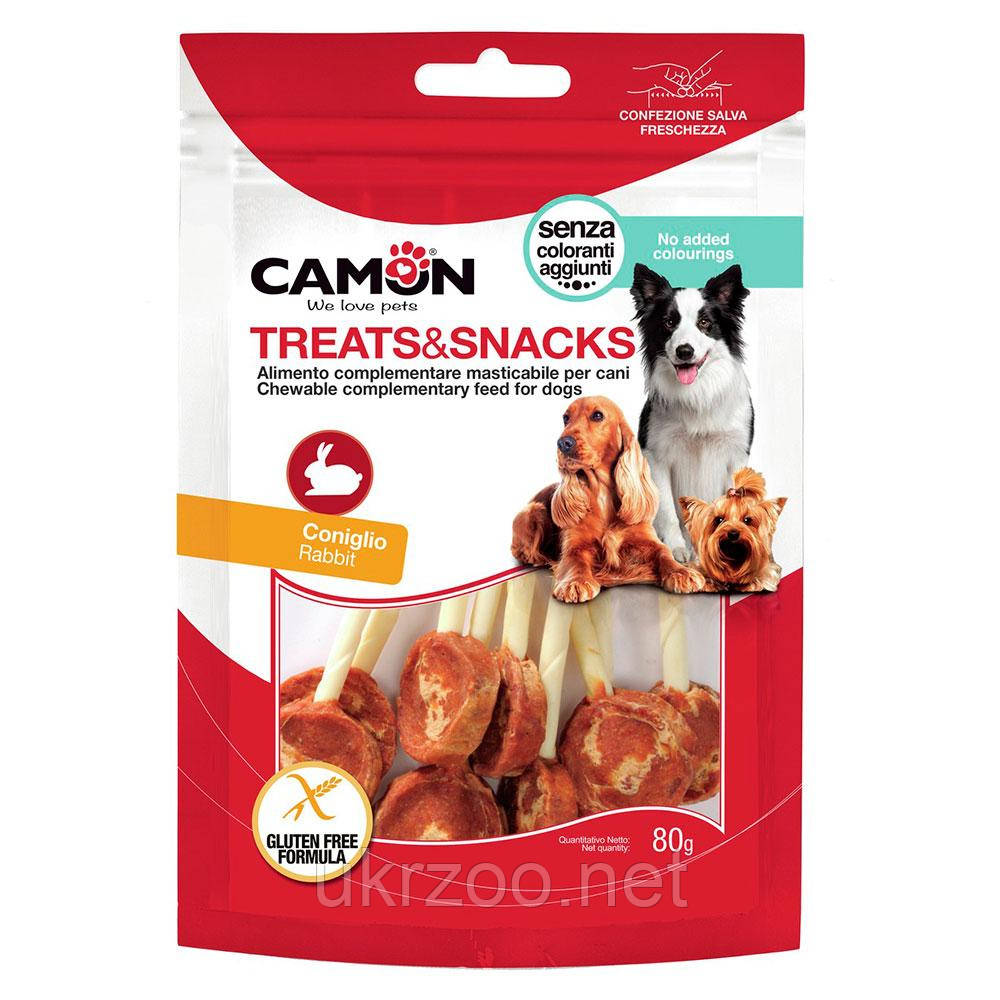 Ласощі м'ясні льодяник на кісточці з кролика, 80 гр, 8,5÷9,5 см, (флоупак) 12 упак./короб. (ціна за упак), фото 1