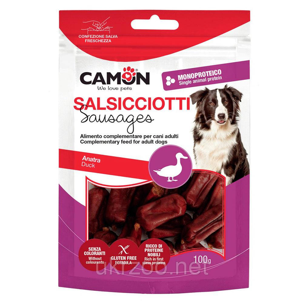 Ласощі м'ясні міні ковбаски з качки, 100 гр, 100 гр, 4*1,5 см (флоупак) 10 упак./короб. (ціна за упак), фото 1