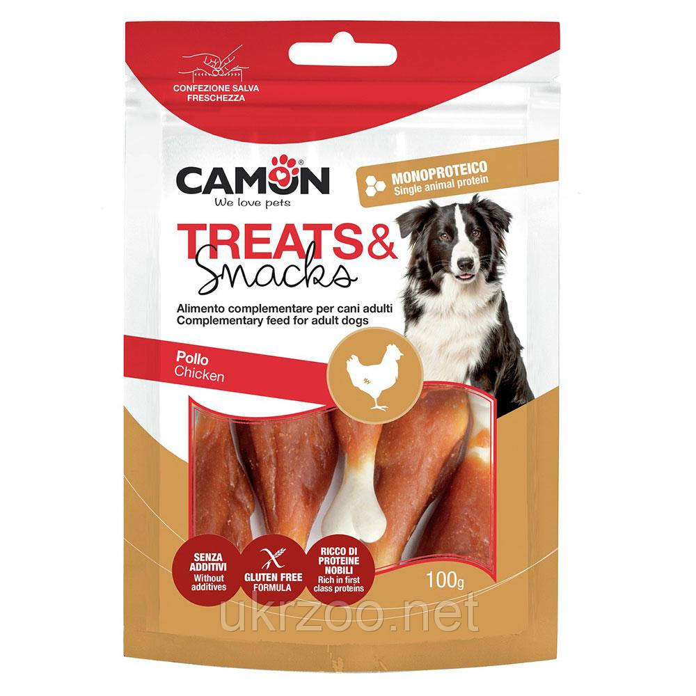 Ласощі м'ясні ніжка куряча, 100 гр, 8,5 см, (флоупак) 14 упак./короб. (ціна за упак), фото 1