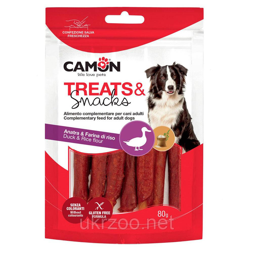 Ласощі м'ясні палички з качкою та рисом, 80 гр, 10 см, (флоупак) 12 упак./короб. (ціна за упак), фото 1