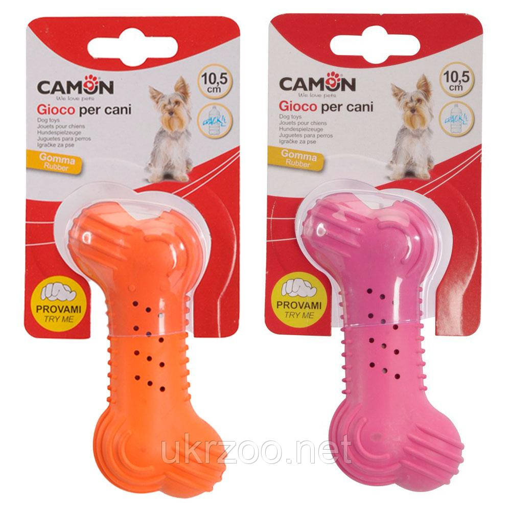 Іграшка для собак Crunchy Bone кісточка гумова, 10,5 см 4 шт.упак (ціна за 1шт), фото 1