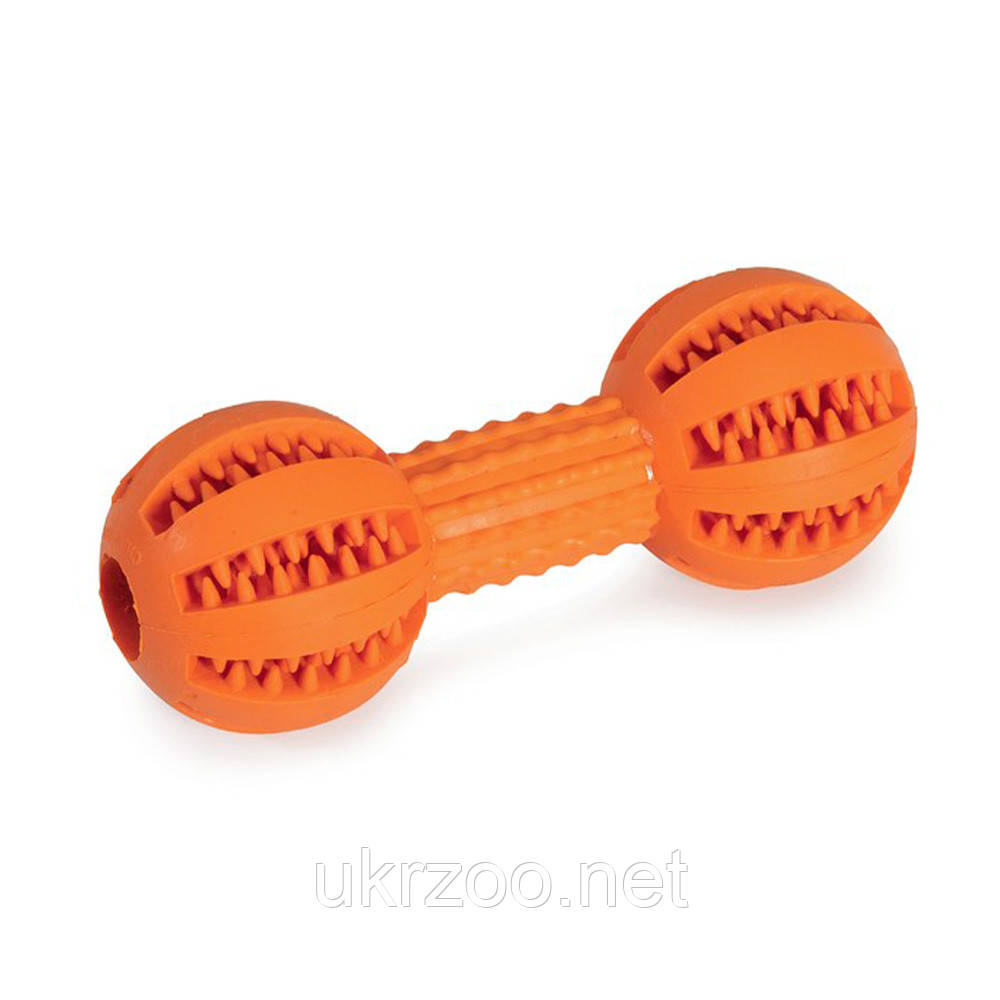 Іграшка для собак Dental Fun гантель гумова, 13,5 см, 4 шт.упак (ціна за 1шт), фото 1