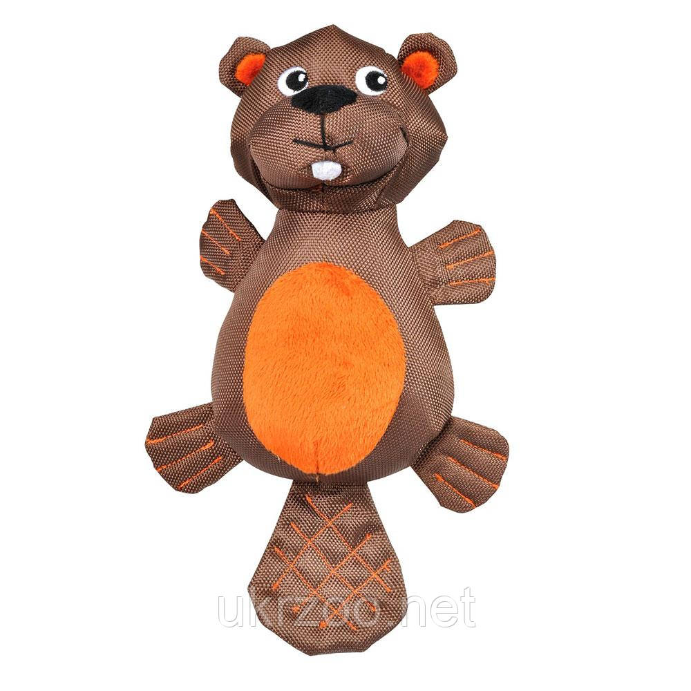 Іграшка для собак бобер м'який в тканині Оксфорд, 25 см, 3 шт/уп, (ціна за 1 шт), фото 1