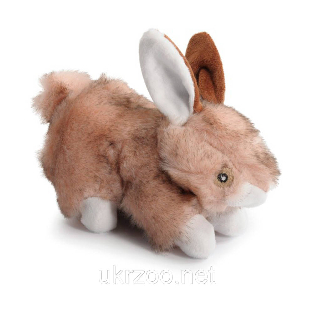 Іграшка для собак кролик плюшевий з пищалкою та шарудінням, 23 см, 3 шт/уп, (ціна за 1 шт), фото 1