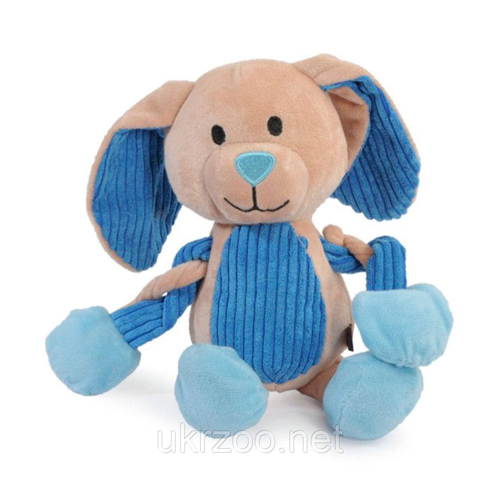 Іграшка для собак кролик плюшевий з пищалкою, 28 см, 3 шт/уп, (ціна за 1 шт), фото 1