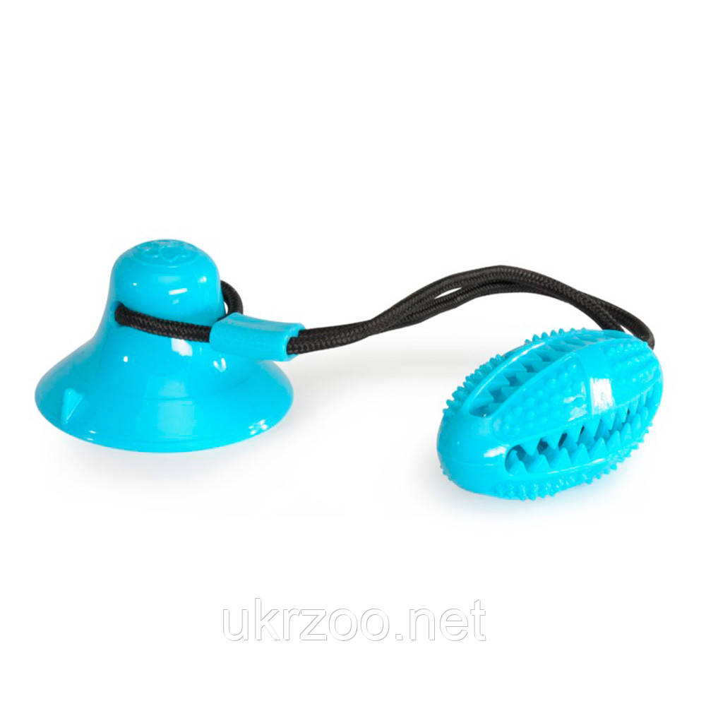 Іграшка для собак кулька овальна з TPR з присоскою, 11,5 см 4 шт.упак (ціна за 1шт), фото 1