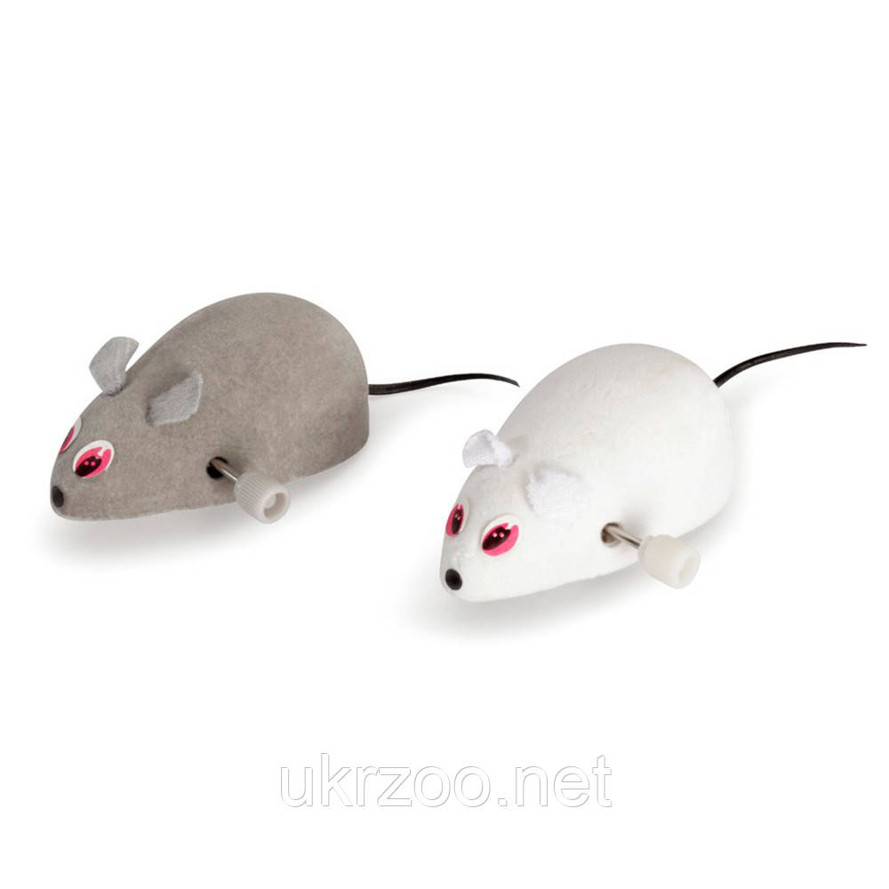 Іграшка для котів миша механічна в кольорах , 5 см, 12 шт/уп (ціна за 1шт), фото 1