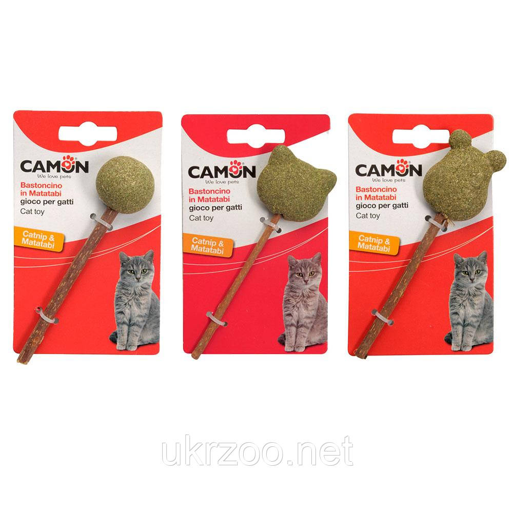 Іграшка для котів паличка Мататабі (срібл. лоза) з фігурками з котячої м'яти(, фото 1