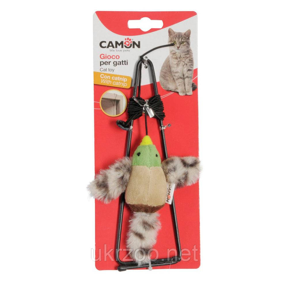 Іграшка для котів пташка з поліестеру та котячої м'яти, підвісна для дверних косяків , 20 см, 3 шт/уп (ціна за, фото 1