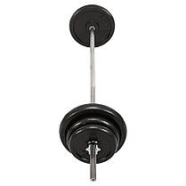 Штанга пряма зі сталевими дисками SHUANG CAI SPORTS TA-1139-83RSTAL довжина-1,8м 28мм 83кг Код TA-1139-83RSTAL, фото 2