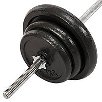 Штанга пряма зі сталевими дисками SHUANG CAI SPORTS TA-1139-83RSTAL довжина-1,8м 28мм 83кг Код TA-1139-83RSTAL, фото 3