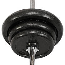 Штанга пряма зі сталевими дисками SHUANG CAI SPORTS TA-1139-83RSTAL довжина-1,8м 28мм 83кг Код TA-1139-83RSTAL, фото 5