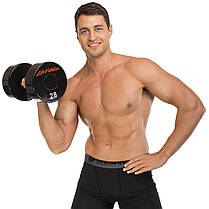 Гантель цілісна професійна LIFE FITNESS SC-80081-28 1шт 28кг Код SC-80081-28, фото 5