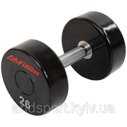 Гантель цілісна професійна LIFE FITNESS SC-80081-26 1шт 26кг Код SC-80081-26, фото 1