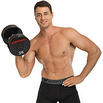 Гантель цілісна професійна LIFE FITNESS SC-80081-26 1шт 26кг Код SC-80081-26, фото 4