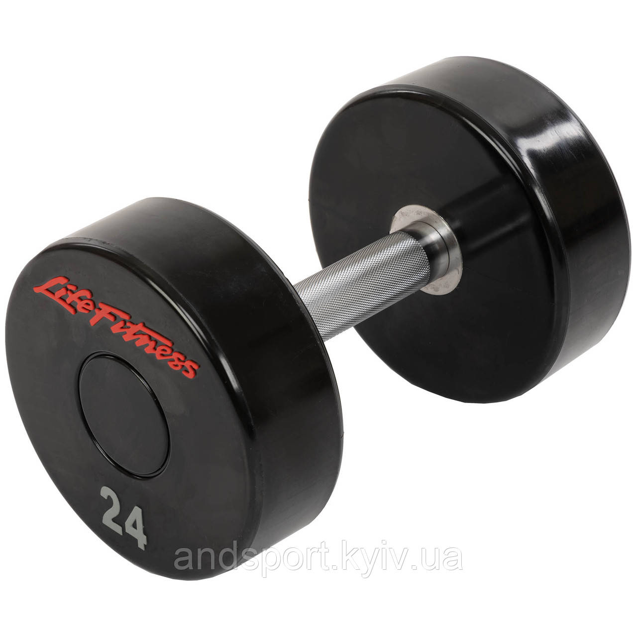 Гантель цілісна професійна LIFE FITNESS SC-80081-24 1шт 24кг Код SC-80081-24