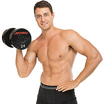 Гантель цілісна професійна LIFE FITNESS SC-80081-24 1шт 24кг Код SC-80081-24, фото 5