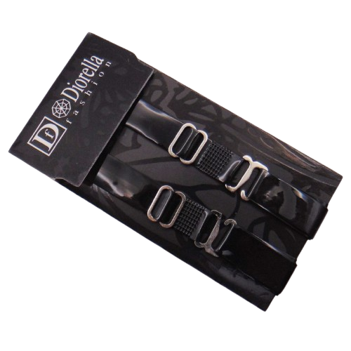 Бретелі для бюстгальтера силікон чорні Diorella, фото 1