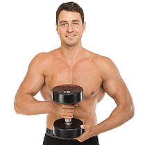 Гантель цілісна професійна LIFE FITNESS SC-80081-18 1шт 18кг Код SC-80081-18, фото 4
