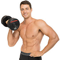 Гантель цілісна професійна LIFE FITNESS SC-80081-18 1шт 18кг Код SC-80081-18, фото 5