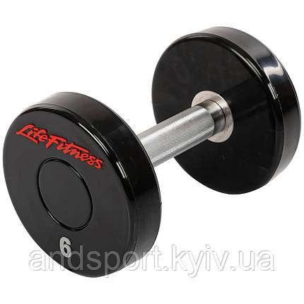 Гантель цілісна професійна LIFE FITNESS SC-80081-6 1шт 6кг Код SC-80081-6, фото 1