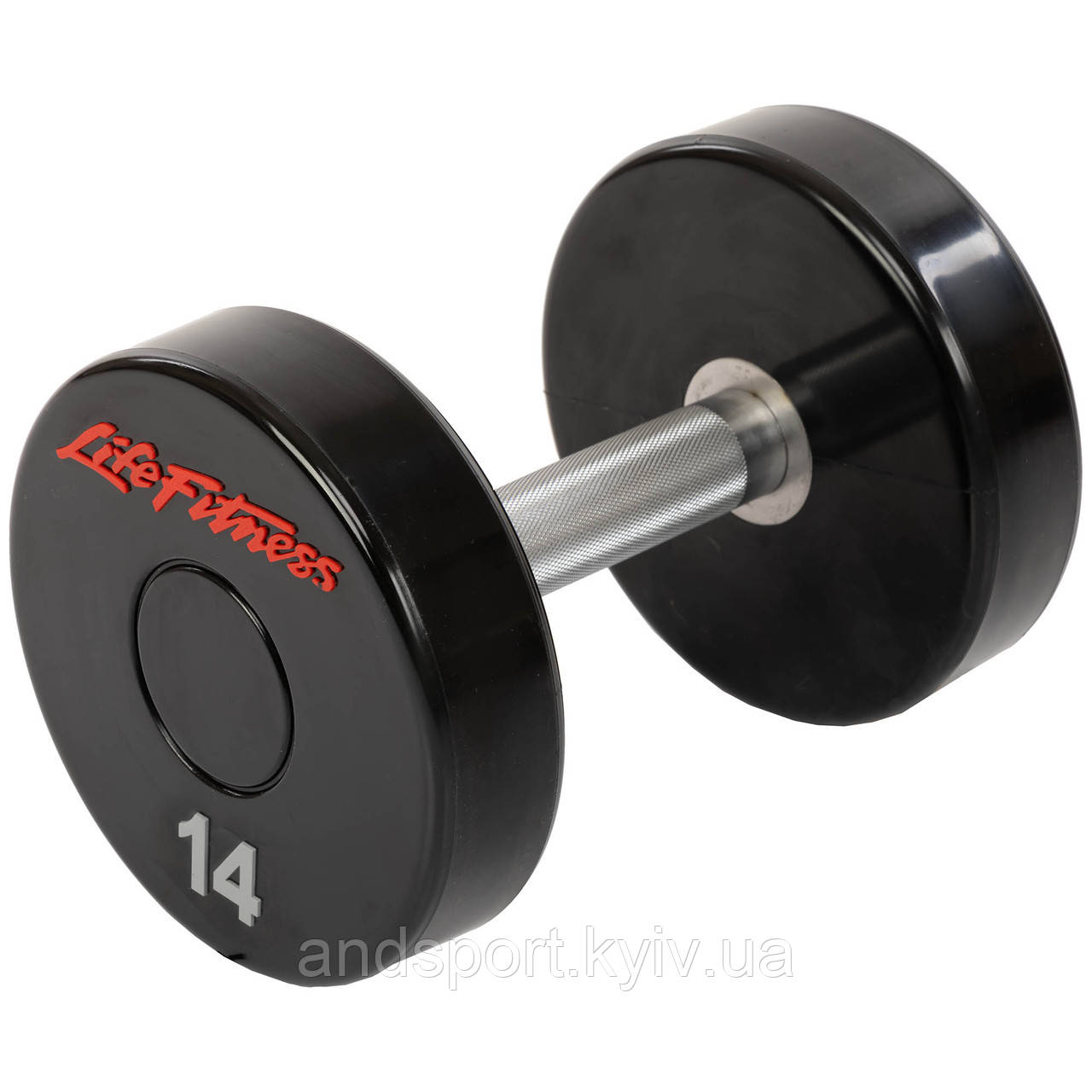 Гантель цілісна професійна LIFE FITNESS SC-80081-14 1шт 14кг Код SC-80081-14