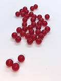 Перли акрилові червоні 8мм (+-50шт), фото 2