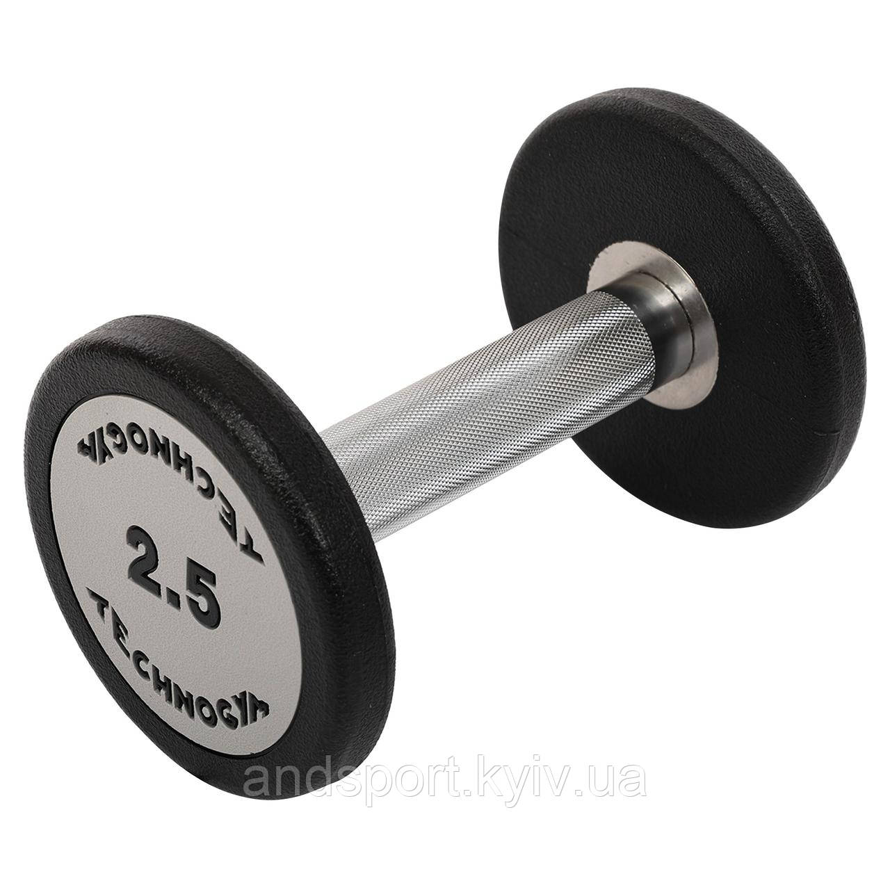 Гантель цілісна професійна TECHNOGYM TG-1834-2,5 1шт 2,5кг Код TG-1834-2_5