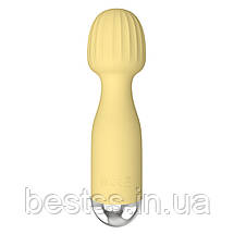 Універсальний міні-вібромасажер з 10 режимами вібрації Mini Av Wands Yellow – стильний, потужний та компактний, фото 3