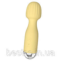 Універсальний міні-вібромасажер з 10 режимами вібрації Mini Av Wands Yellow – стильний, потужний та компактний, фото 5
