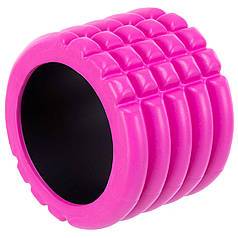 Роллер для йоги та пілатесу (мфр рол) Grid Roller Mini Zelart FI-5716 10см кольори в асортименті Код FI-5716