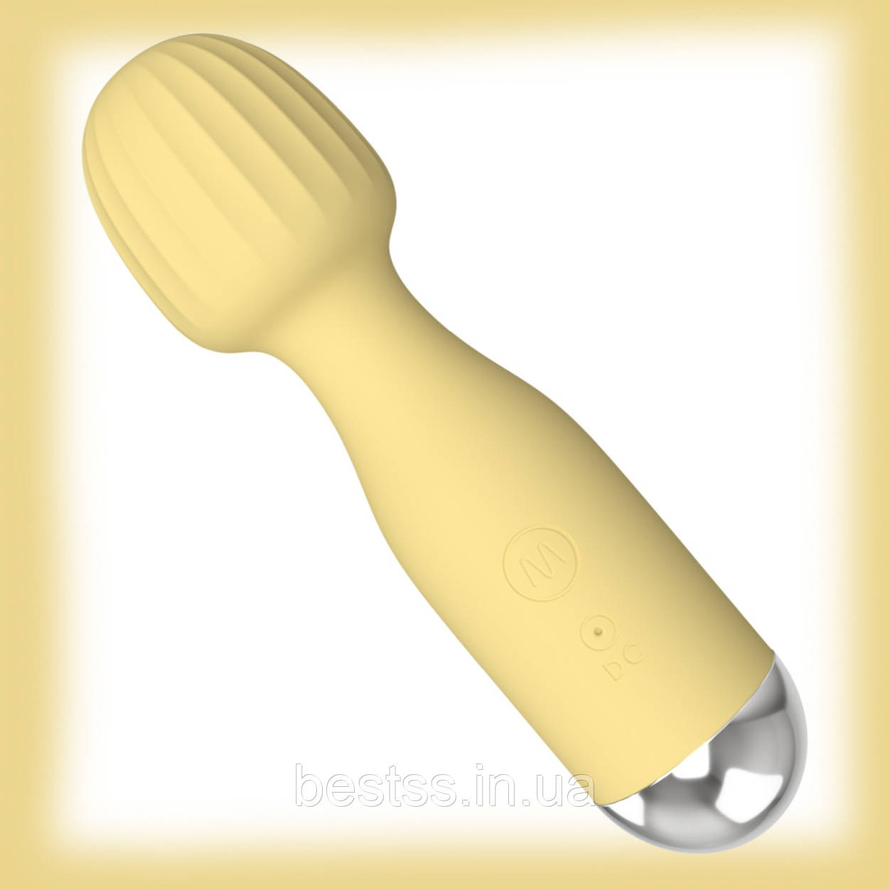 Універсальний міні-вібромасажер з 10 режимами вібрації Mini Av Wands Yellow – стильний, потужний та компактний