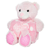 М'яка іграшка ведмідь, розмір середній, плед MP 2220, фото 2