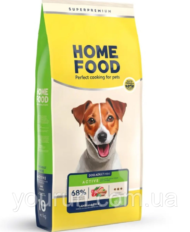 Home Food (Хом Фуд) - Беззерновий Сухий корм для активних дорослих собак дрібних порід (ягня/рис) 1.6 кг, фото 1