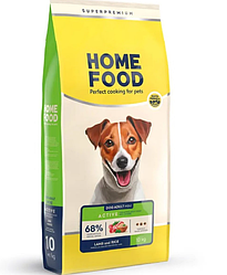 Home Food (Хом Фуд) - Беззерновий Сухий корм для активних дорослих собак дрібних порід (ягня/рис) 1.6 кг