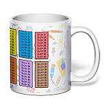 Чашка з друком "Табличка множення" 330 мл (колір білий) (29209), фото 2